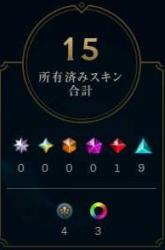 チャンピオン108体/スキン合計15/LOL用アカウント販売